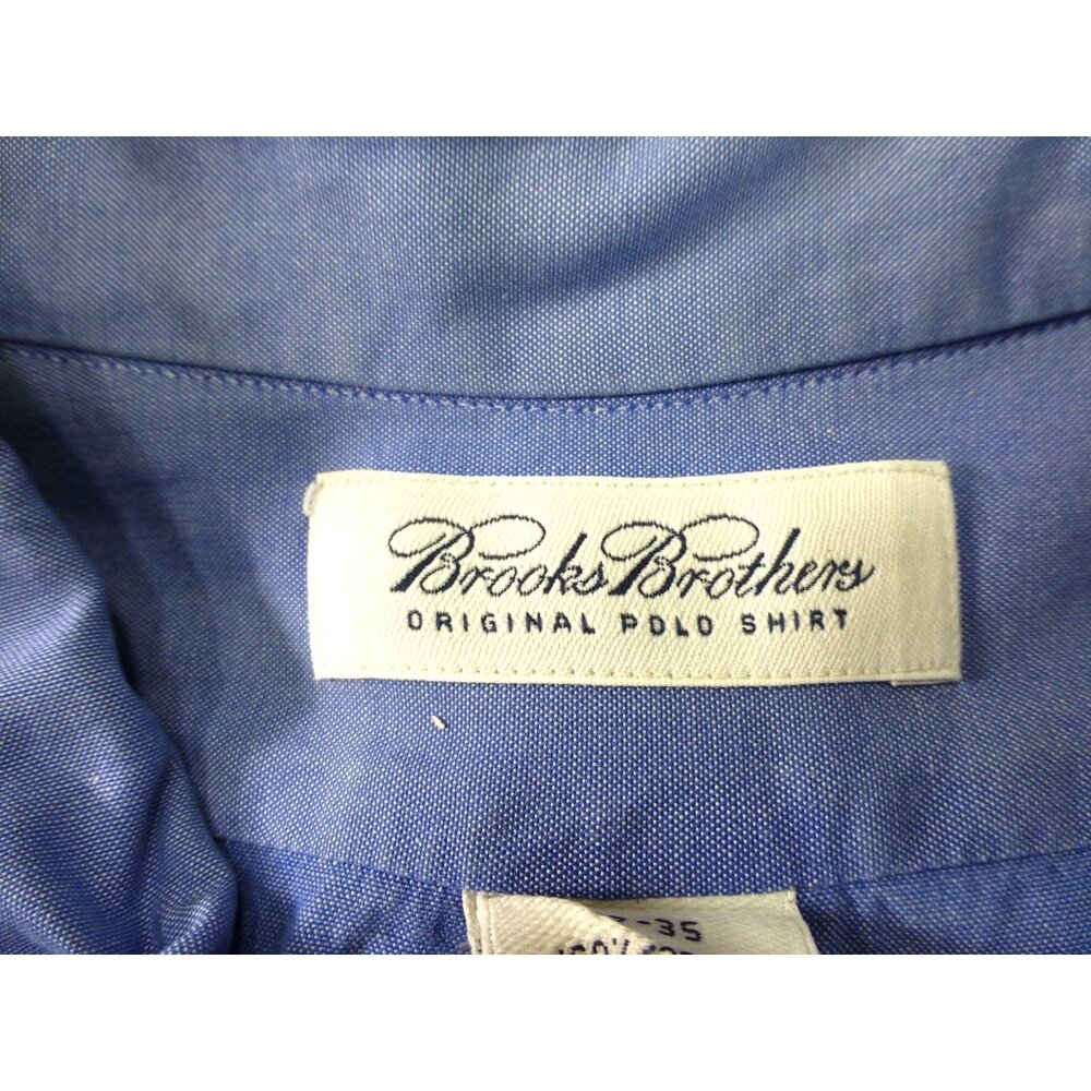 Brooks Brothers Original Polo Button Down Chambray Blue Dress Shirt 17-35 USA - Picture 3 of 9